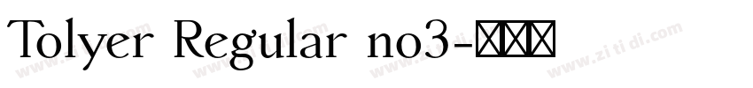 Tolyer Regular no3字体转换